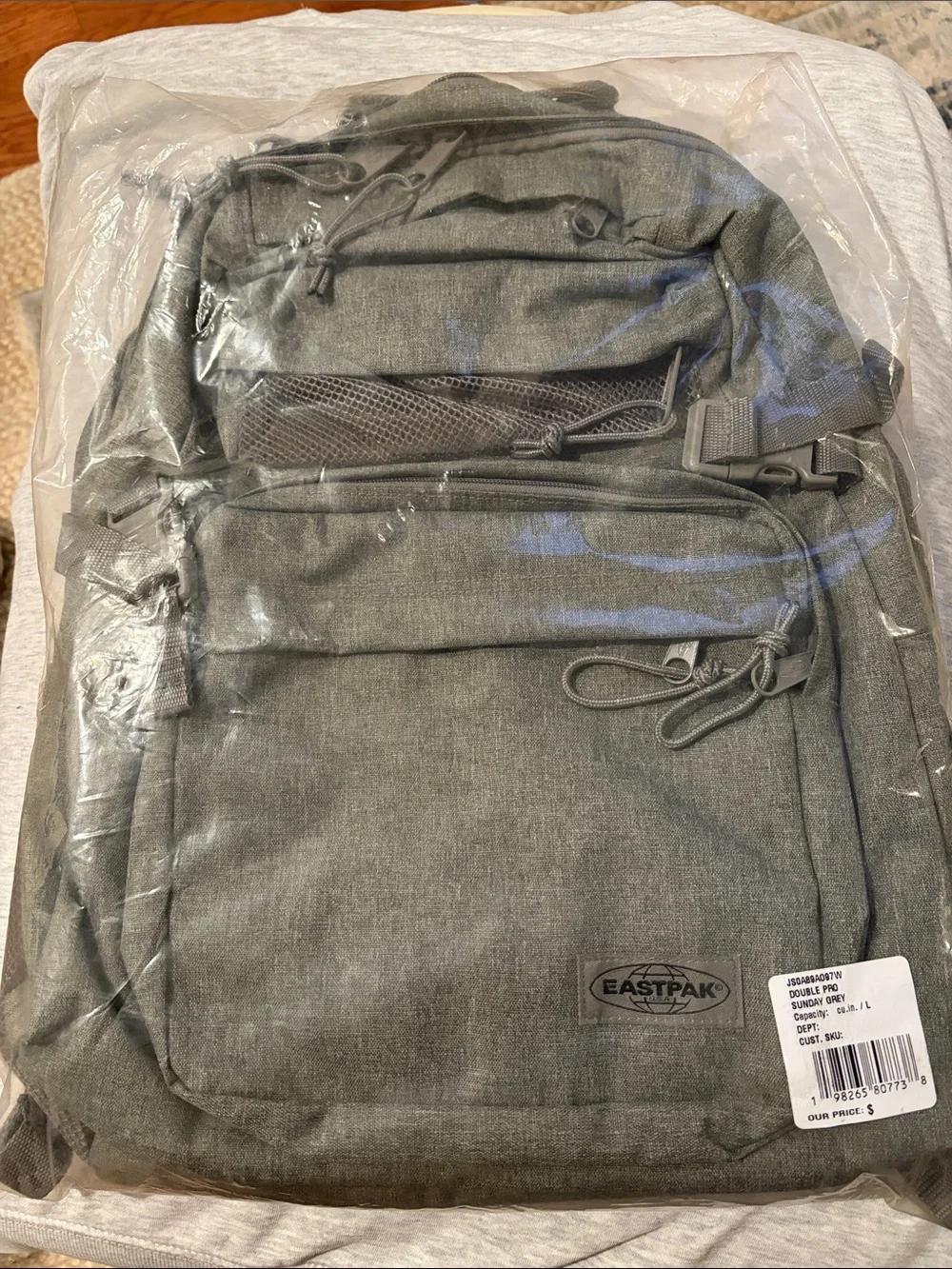 Eastpak Double Pro Backpack in Sunday Grey/NWT